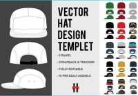 5 Panel Hat Template Awesome 5 Panel Hat Vector Design Flats Product Mockups Creative Market
