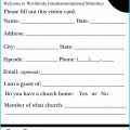 Fresh Church Visitor Card Template