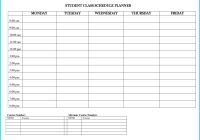 Daily Schedule Template Printable Unique College Class Schedule Planner Weoinnovate