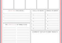 Quarterly Planner Template Fresh Weekly to Do List 1sheet Printable by Lizzieloucreations On Etsy